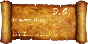 Diamant Olga névjegykártya
